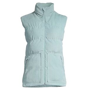 Vineyard vines Women's Light Blue Quilted corduroy ribbed puffer primaloft Vest
